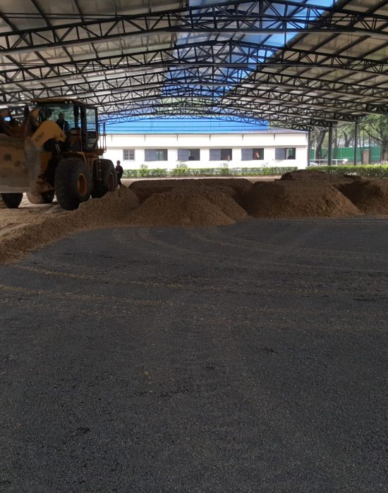 Covered arena, mid construction, Guangzhou